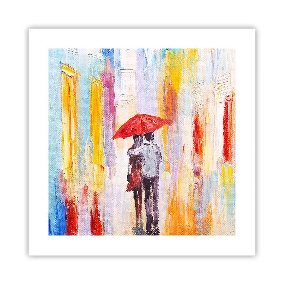 Poster - Laat het maar regenen - 40x40 cm