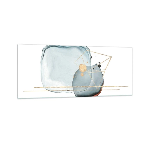 Schilderen op glas - Een studie van druppels - 100x40 cm