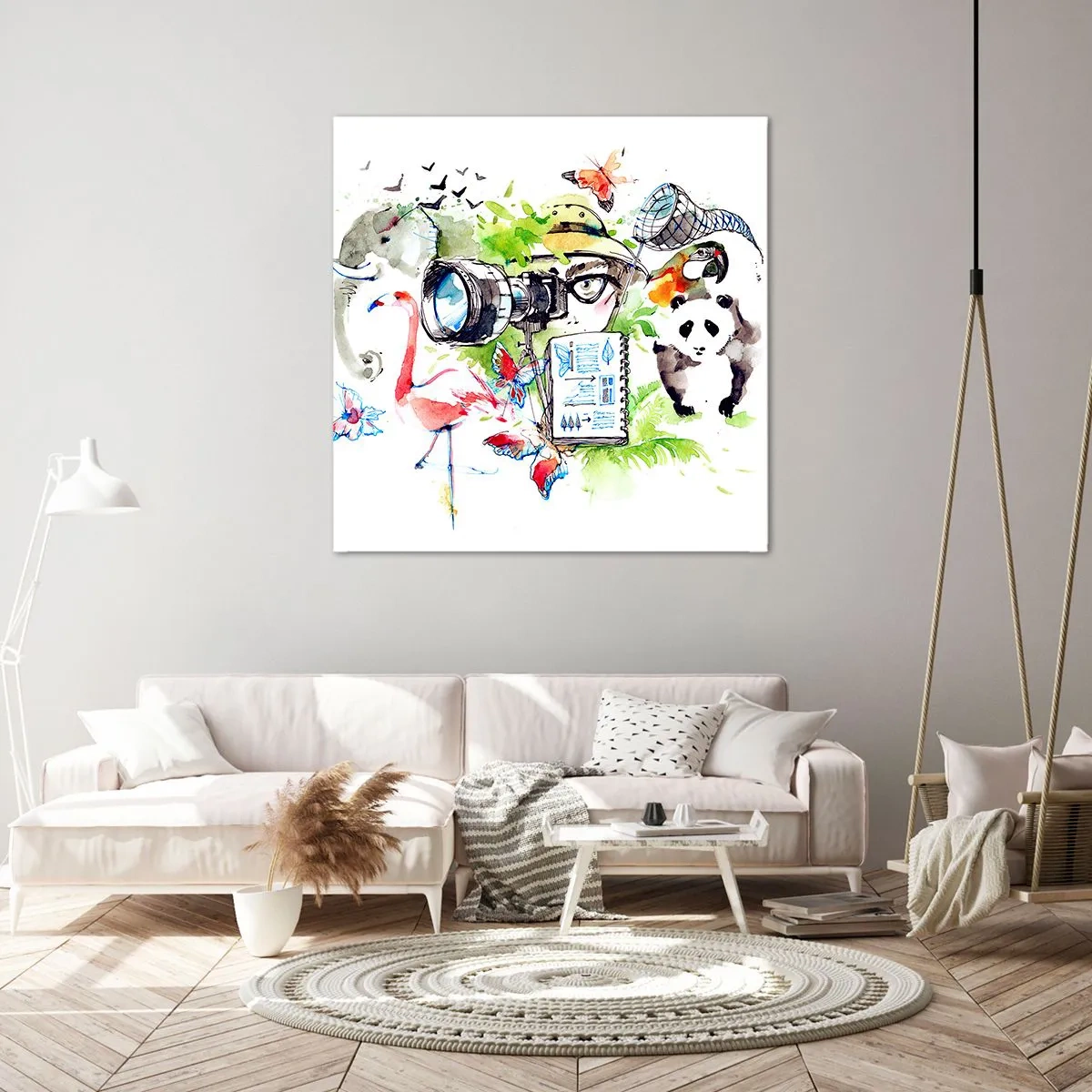 Schilderen op canvas - In de lens van een reiziger - 70x70 cm