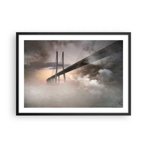 Poster in een zwarte lijst - Bij de rivier die niet bestaat - 70x50 cm