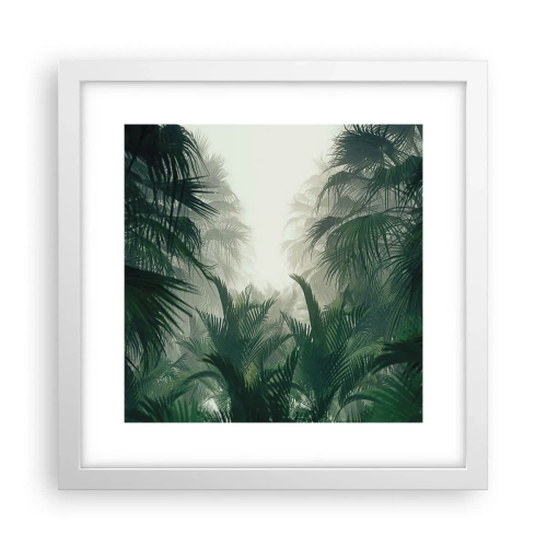 Poster in een witte lijst - Tropisch mysterie - 30x30 cm