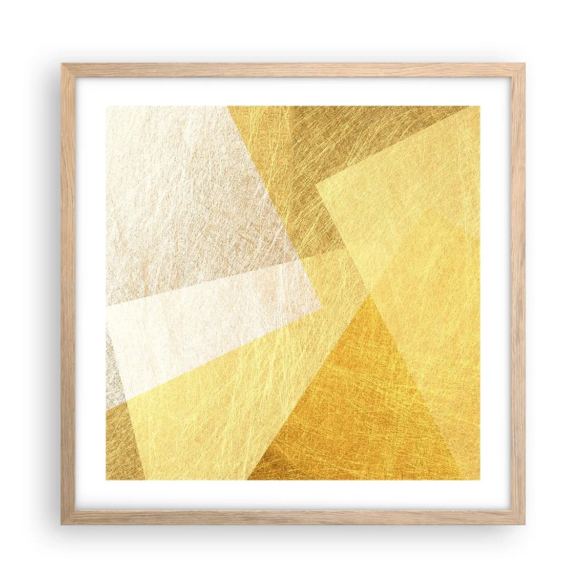 Een poster in een licht eiken lijst - Geometrie weer - 50x50 cm