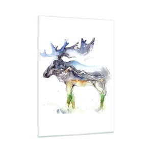 Schilderen op glas - De held van een winters verhaal - 50x70 cm