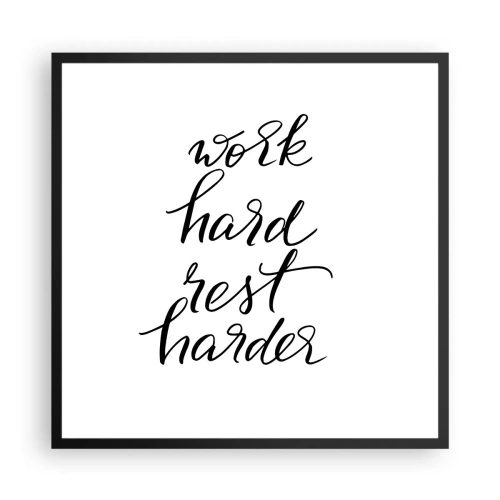 Poster in een zwarte lijst - Levensbalans - 60x60 cm