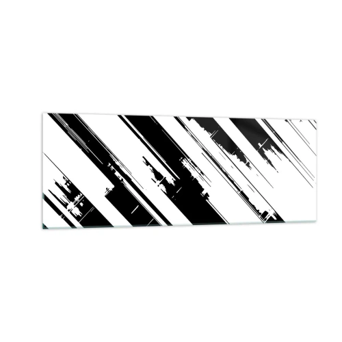 Schilderen op glas - Een intense en dynamische compositie - 140x50 cm