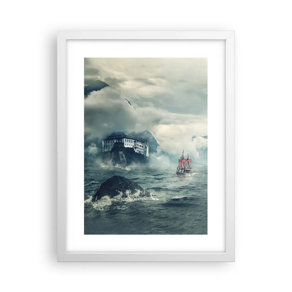 Poster in een witte lijst - In magische wateren - 30x40 cm