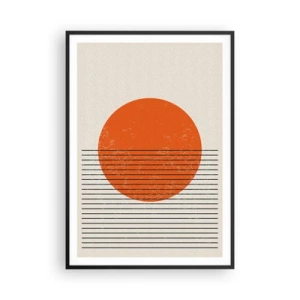 Poster in een zwarte lijst - Altijd de zon - 70x100 cm
