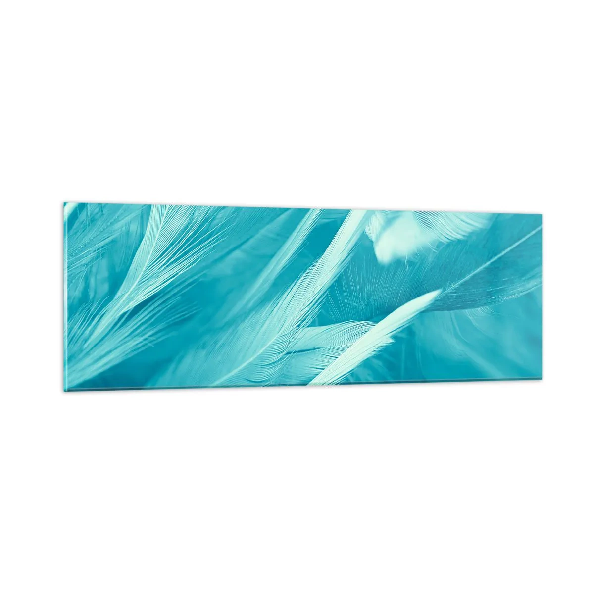 Schilderen op glas - Verdrinken in pluisjes - 90x30 cm