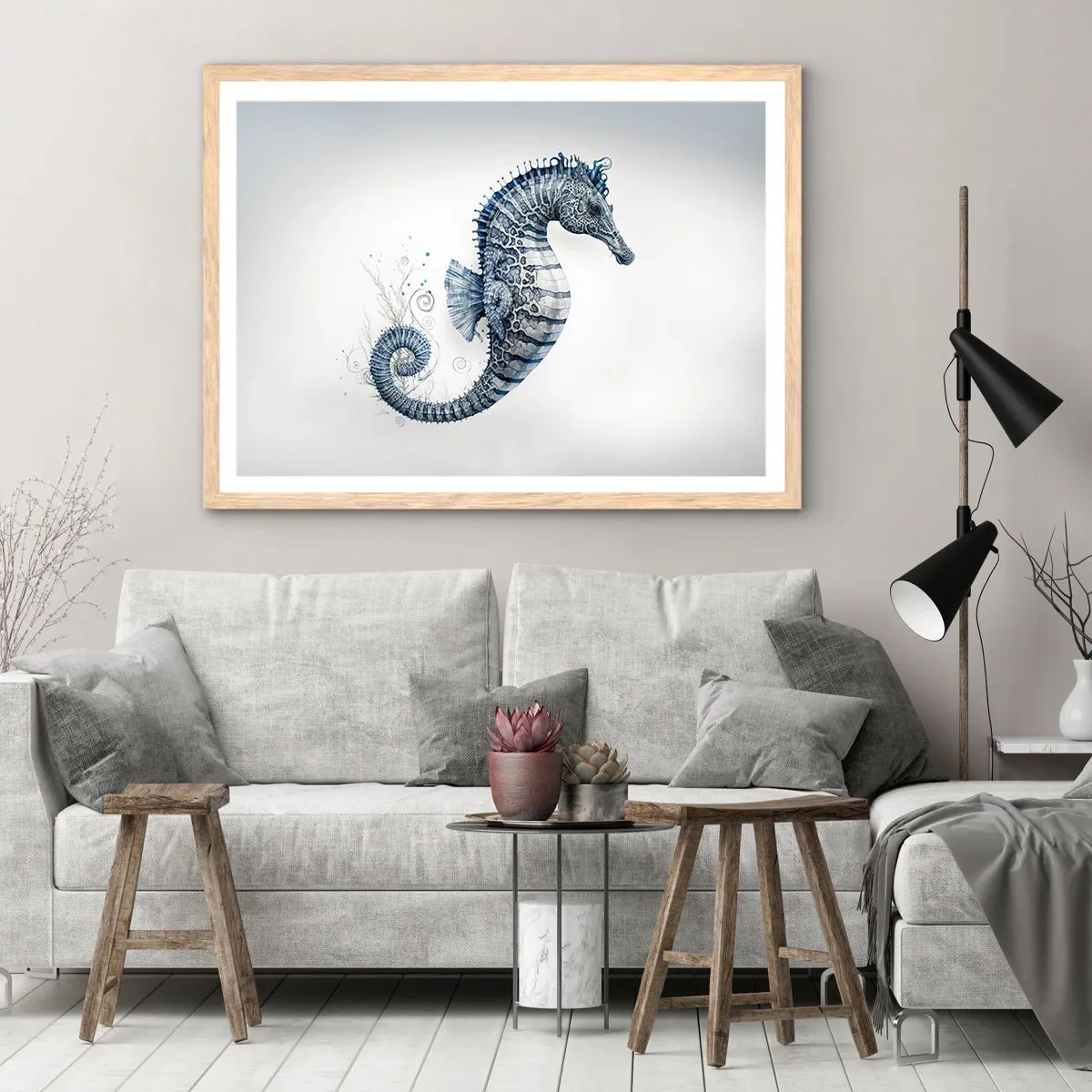 Een poster in een licht eiken lijst - Een subtiele grap van de natuur - 100x70 cm