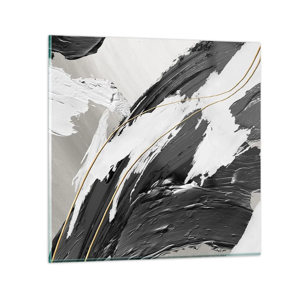 Schilderen op glas - Abstractie op grote schaal - 70x70 cm