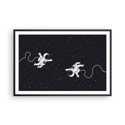 Poster in een zwarte lijst - Kosmische dans - 91x61 cm
