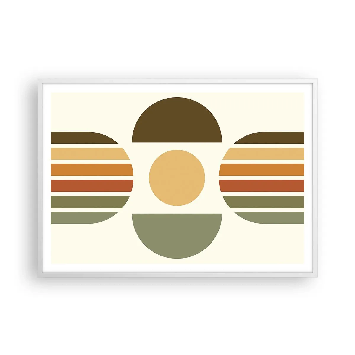 Poster in een witte lijst - In aardetinten - 100x70 cm