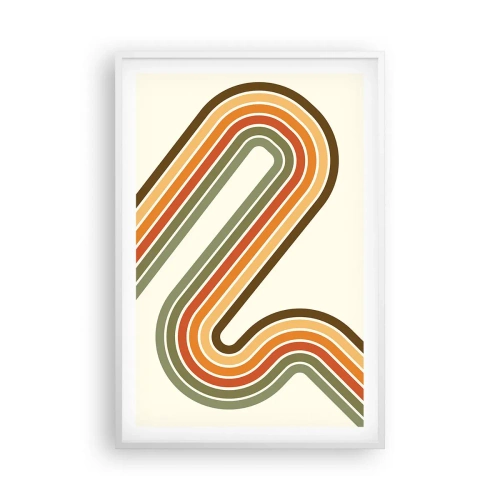 Poster in een witte lijst - Zigzag naar het doel - 61x91 cm