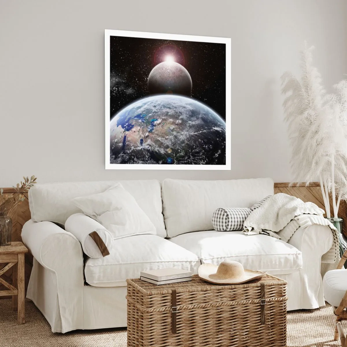 Poster - Kosmisch landschap - zonsopgang - 30x30 cm