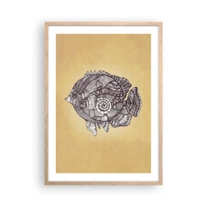 Een poster in een licht eiken lijst - Uit een oceaan van ornamenten - 50x70 cm