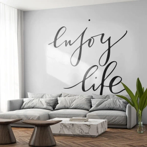 Fotobehang Premium Sand - Niets aan toe te voegen… - Typografie, Bevestiging, Maxim - 100x70 cm