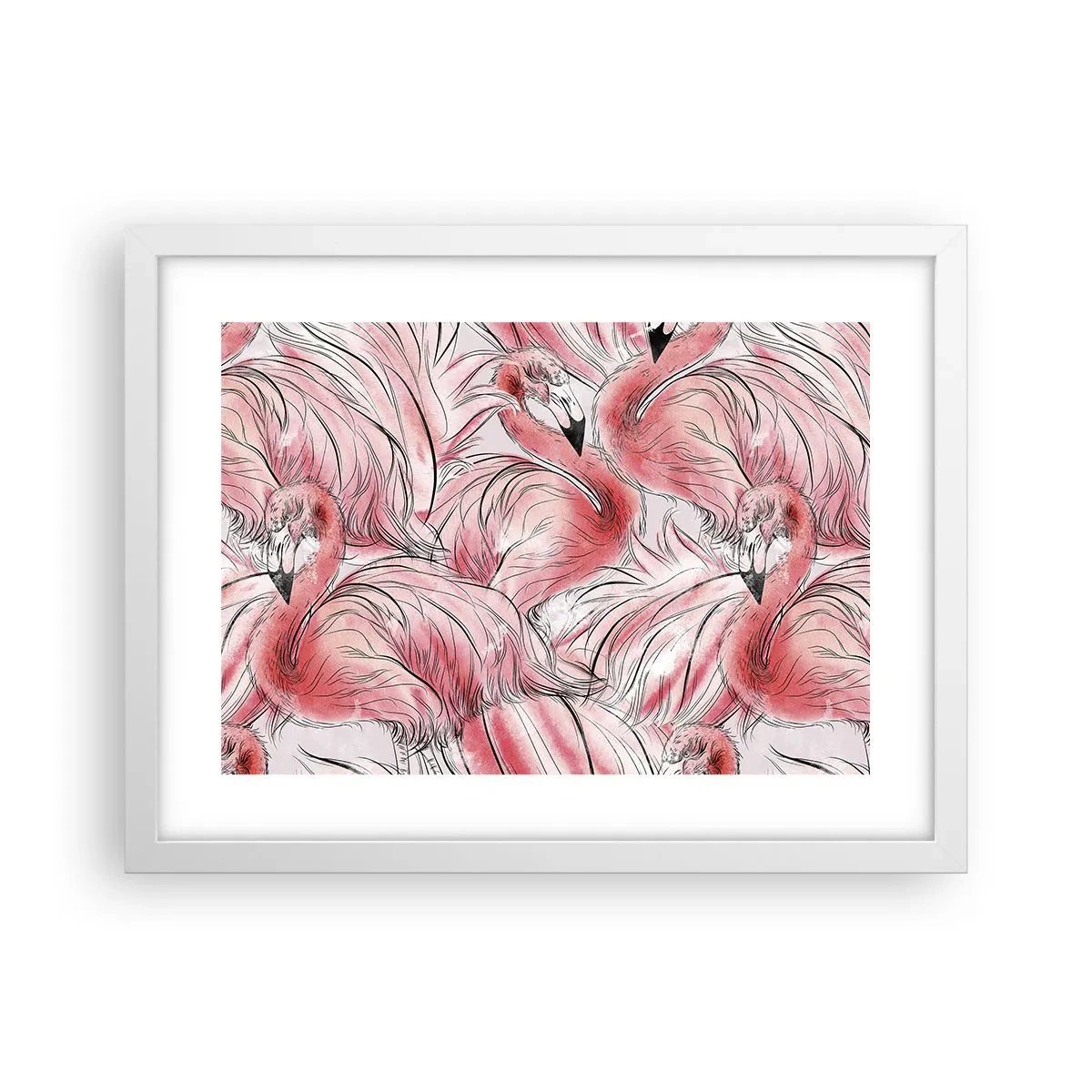Poster in een witte lijst - Vogelcorps de ballet - 40x30 cm