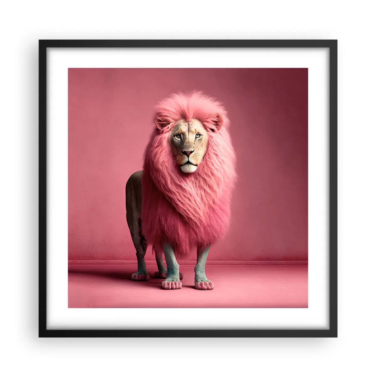 Poster in een zwarte lijst - En je bent niet meer bang - 50x50 cm