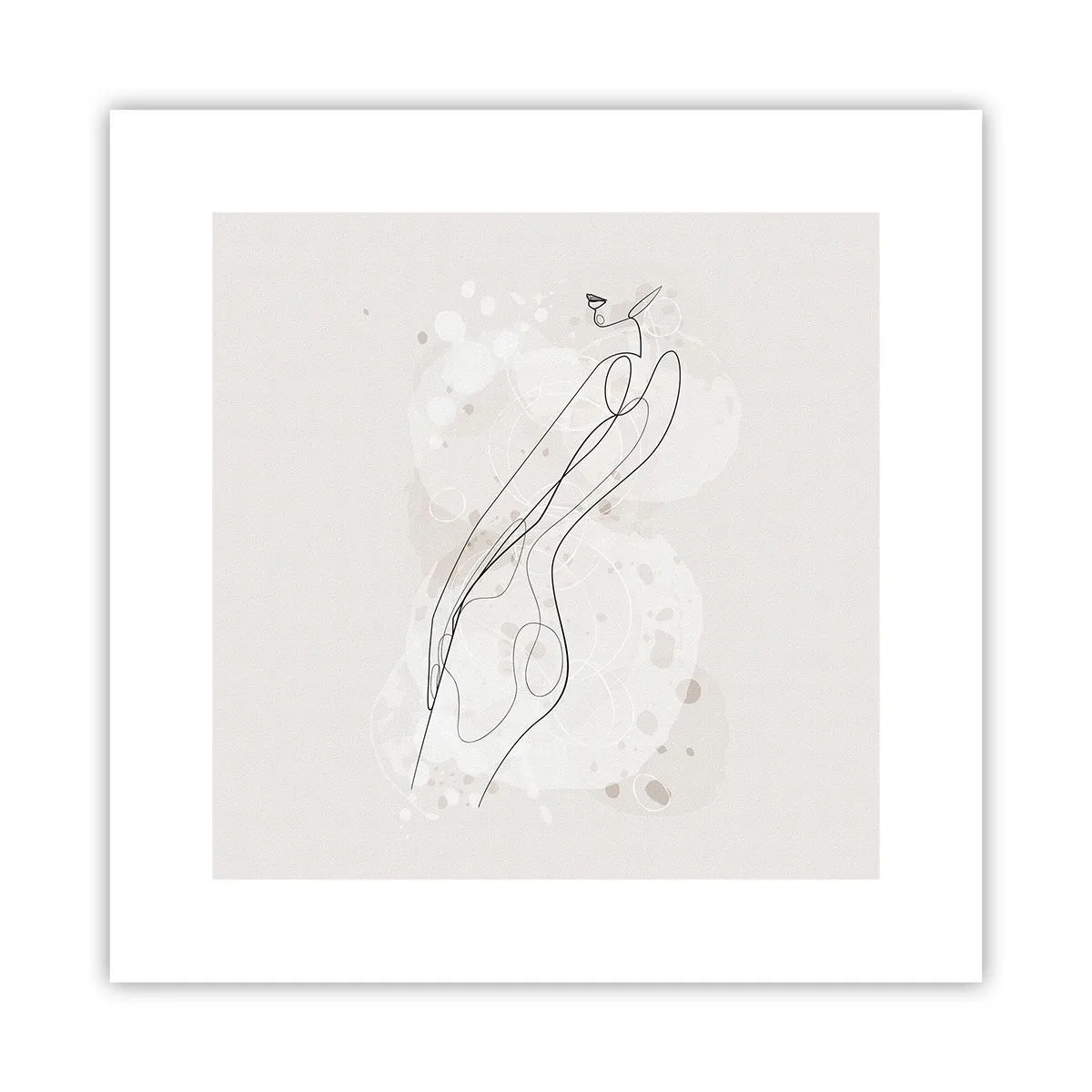 Poster - De blik dwaalt af - 30x30 cm