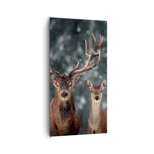 Schilderen op canvas - Heer van het bos met zijn vrouw - 65x120 cm