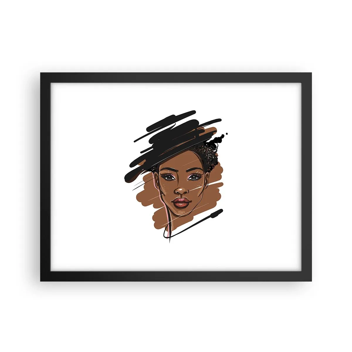 Poster in een zwarte lijst - Zoet als chocolade - 40x30 cm