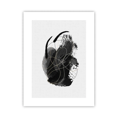 Poster - Gemaakt uit zwart - 30x40 cm