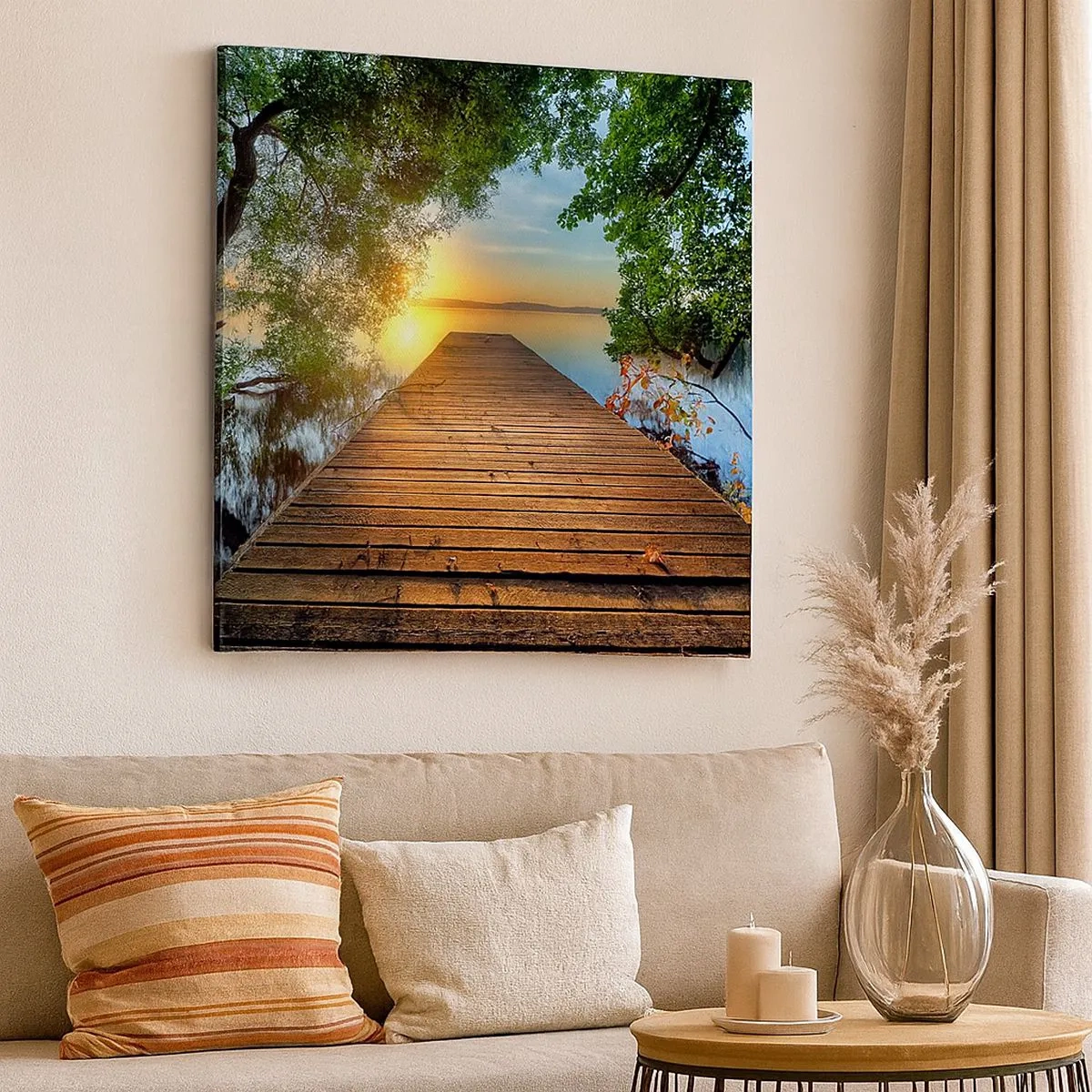 Schilderen op canvas - Neem de tijd, ga zitten - 30x30 cm