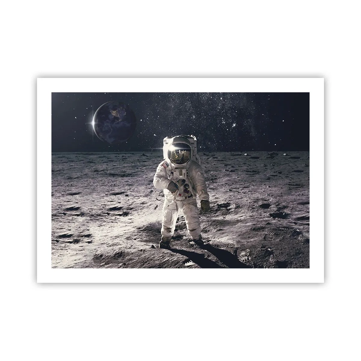 Poster - Groetjes van de maan - 70x50 cm