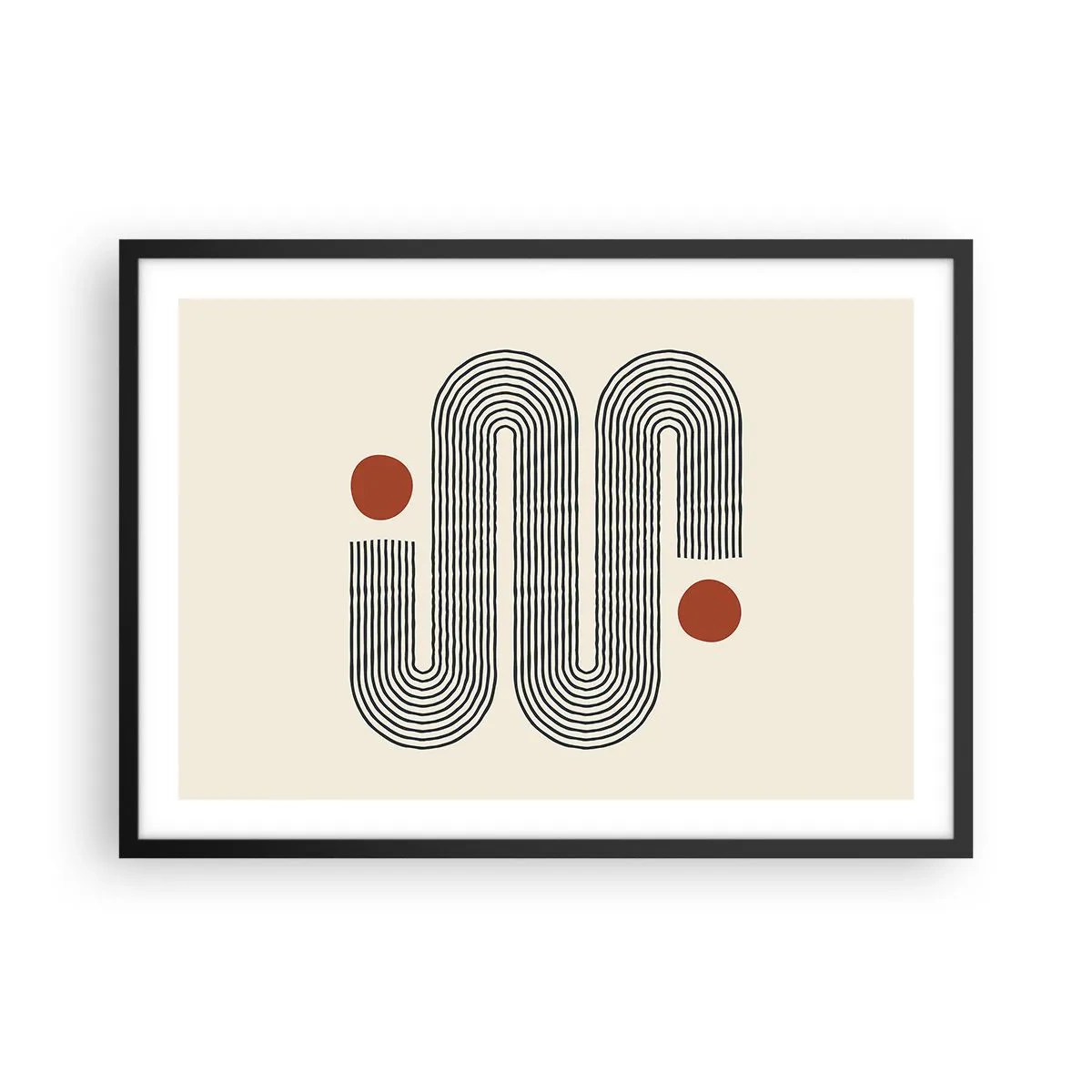 Poster in een zwarte lijst - Van het begin tot het eind - 70x50 cm