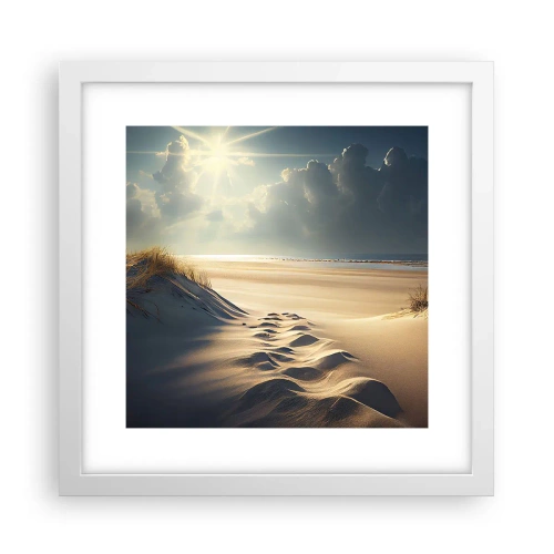 Poster in een witte lijst - Een rustgevend landschap - 30x30 cm