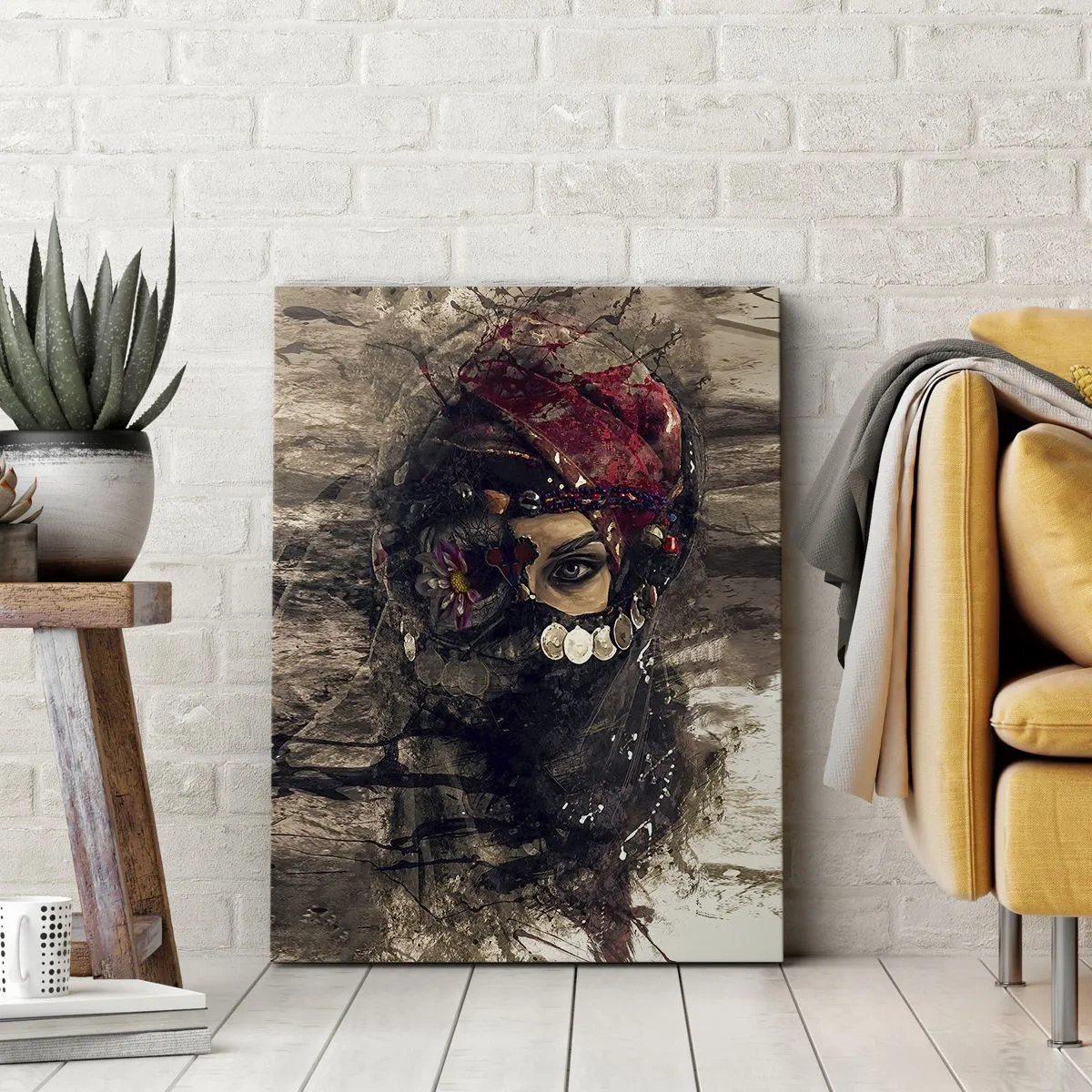 Schilderen op canvas - Op zijn zachtst gezegd verontrustend - 55x100 cm