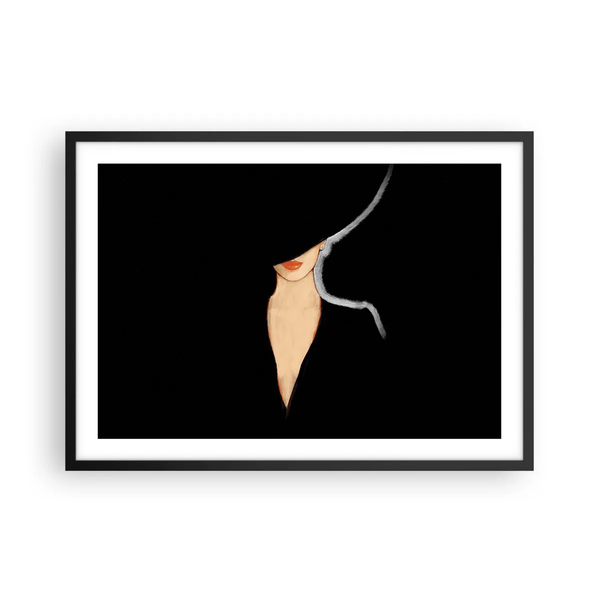Poster in een zwarte lijst - Elegantie en stijl - 70x50 cm