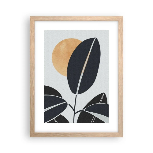 Een poster in een licht eiken lijst - Hete zomerdag - 30x40 cm