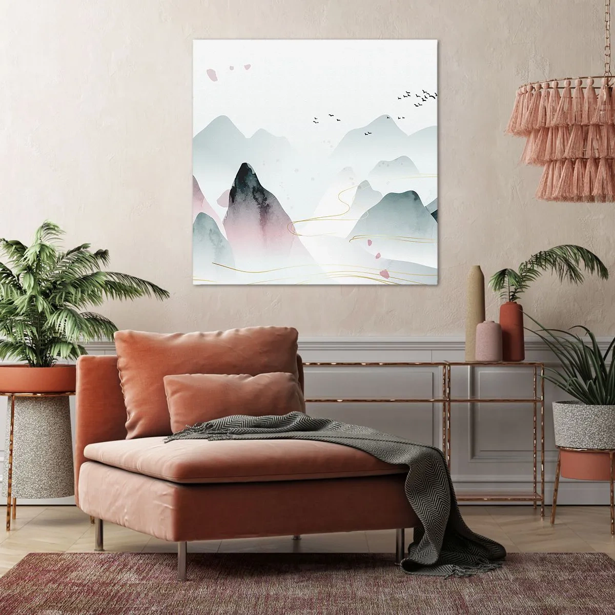 Schilderen op canvas - Over de toppen - 40x40 cm