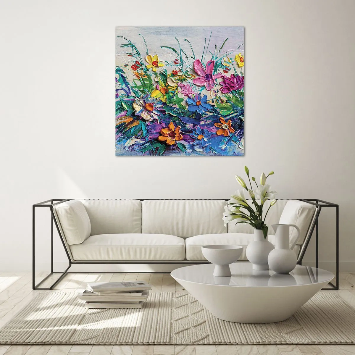 Schilderen op glas - Helemaal geen stilleven - 40x40 cm