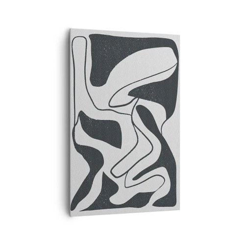 Schilderen op canvas - Abstract doolhofplezier - 80x120 cm