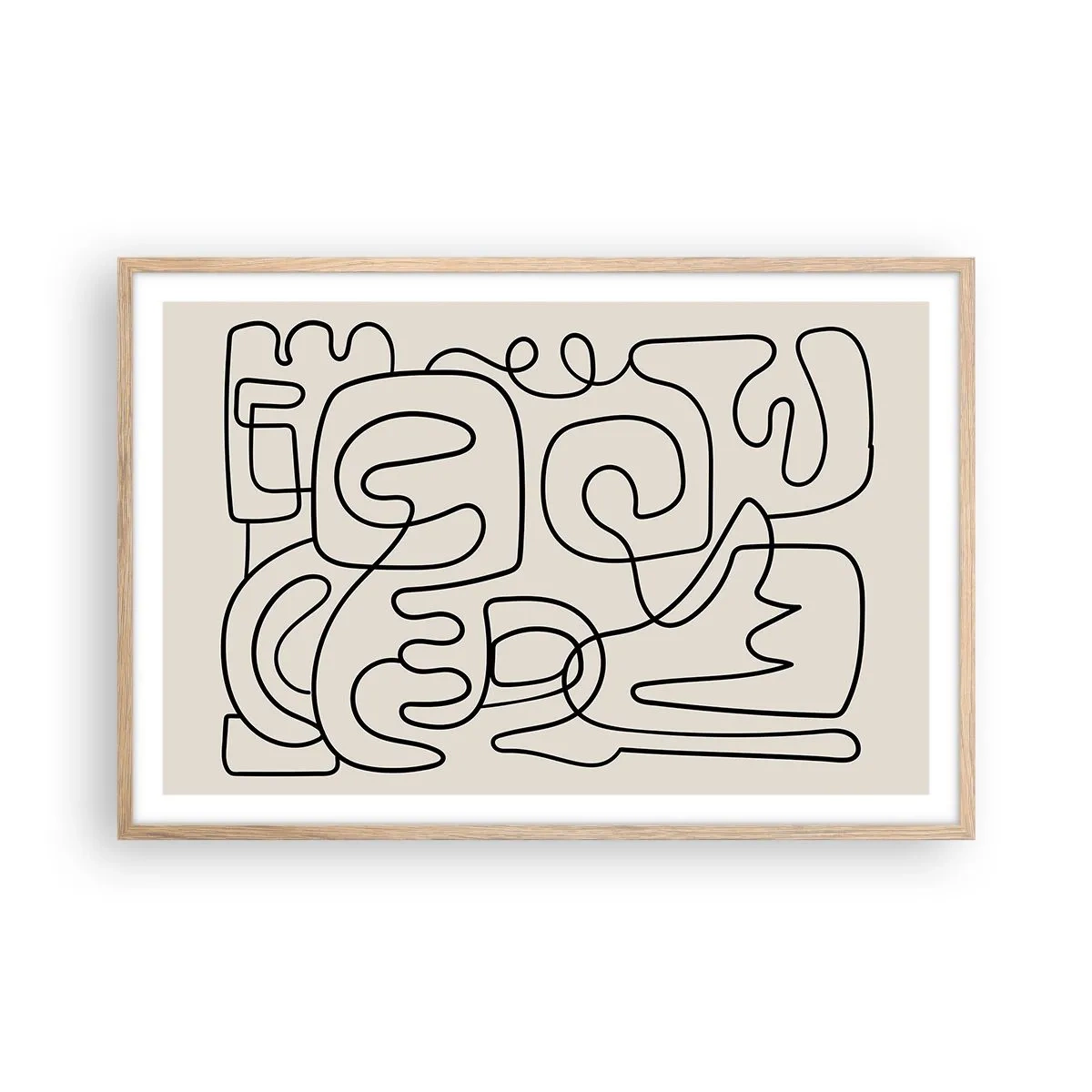 Een poster in een licht eiken lijst - Volg het pad - 91x61 cm