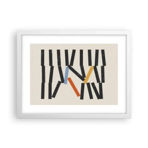 Poster in een witte lijst - Domino – compositie - 40x30 cm