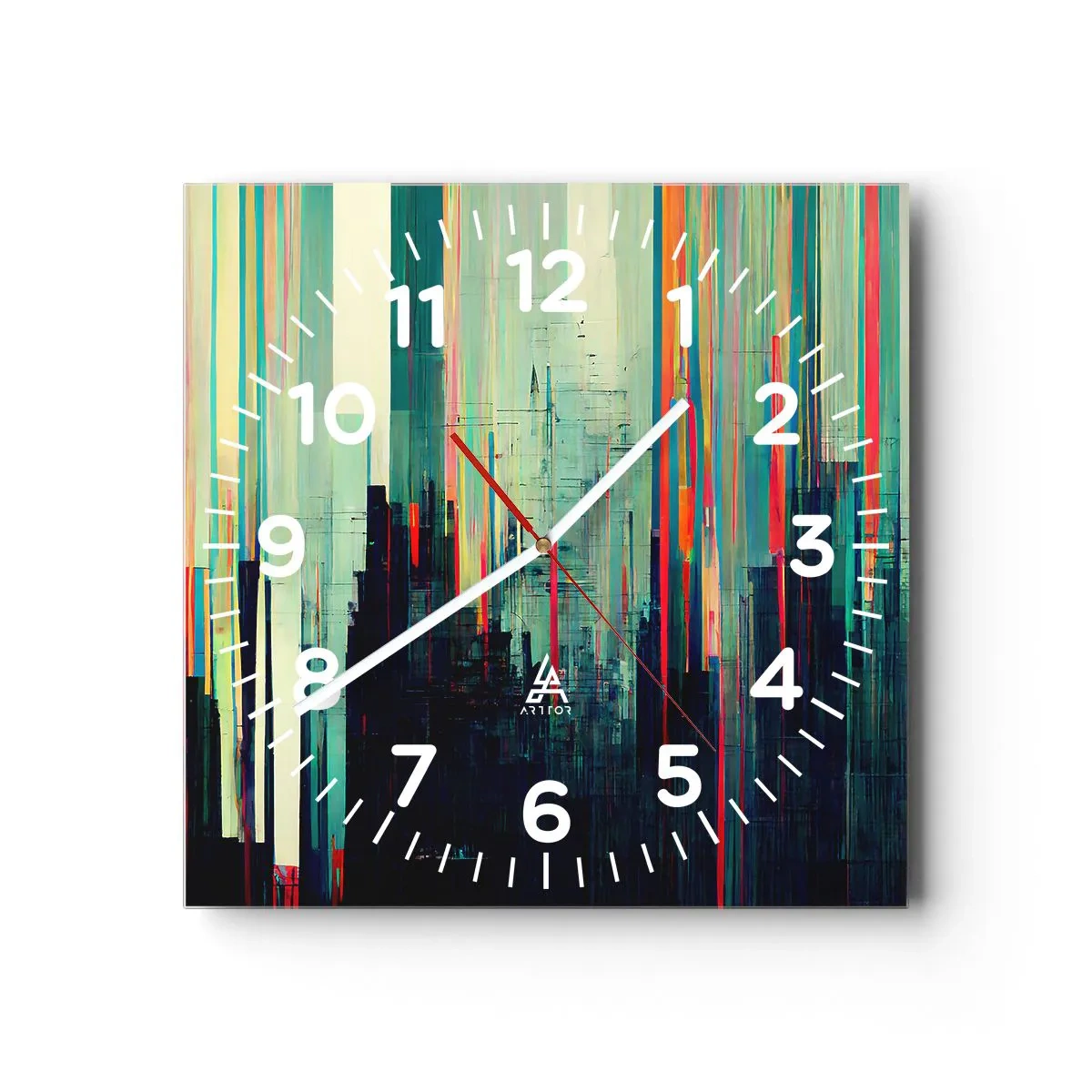 Wandklok - Klok - Futuristische stad - 30x30 cm