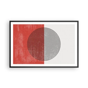 Poster in een zwarte lijst - Op de kop geslagen - 91x61 cm