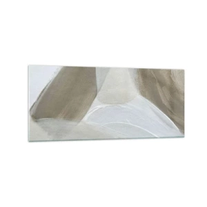 Schilderen op glas - Een golf van wit - 120x50 cm
