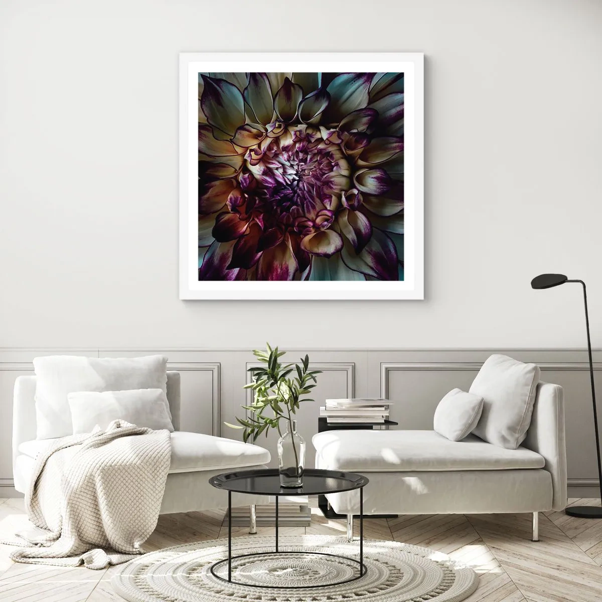 Poster in een witte lijst - De hoogtijdagen van de jeugd - 60x60 cm