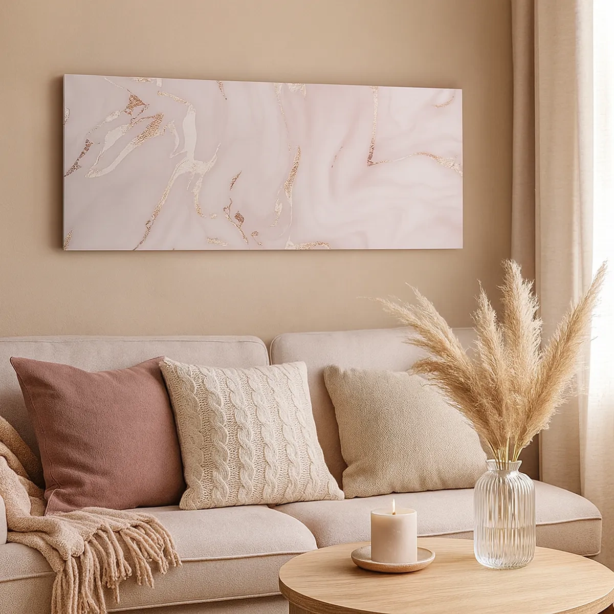 Schilderen op canvas - In een roze sjaal - 30x30 cm