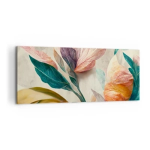 Schilderen op canvas - Bloemen van de zuidelijke eilanden - 100x40 cm