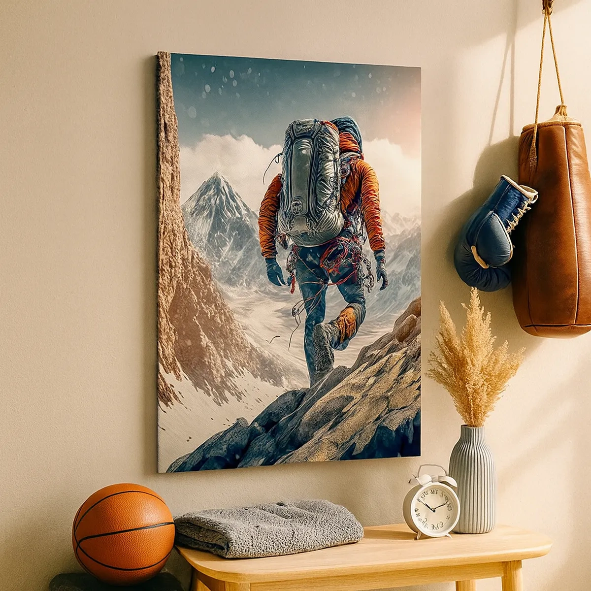 Schilderen op canvas - Eenzame strijder - 50x70 cm