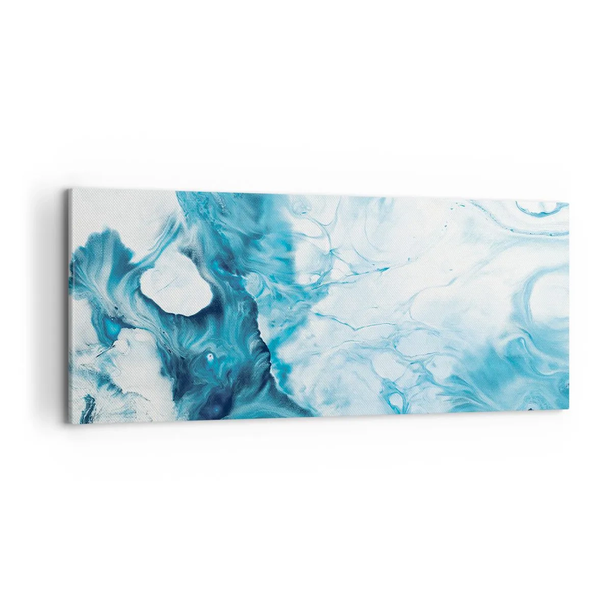 Schilderen op canvas - Blauw Concert - 100x40 cm
