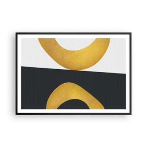 Poster in een zwarte lijst - Ten eerste: goud - 100x70 cm