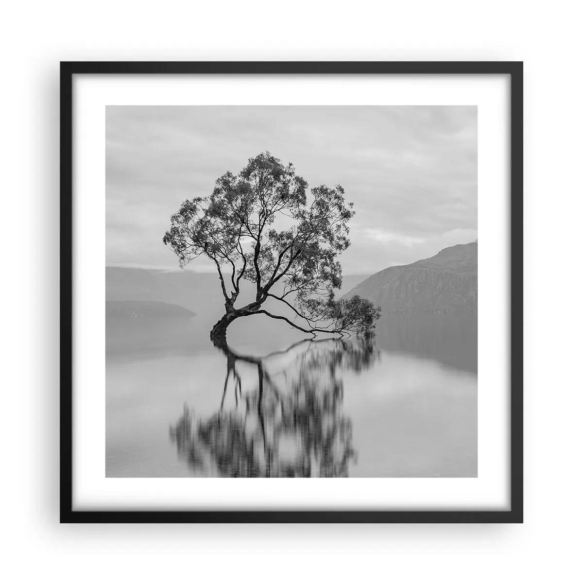 Poster in een zwarte lijst - Er is zo'n land - 50x50 cm