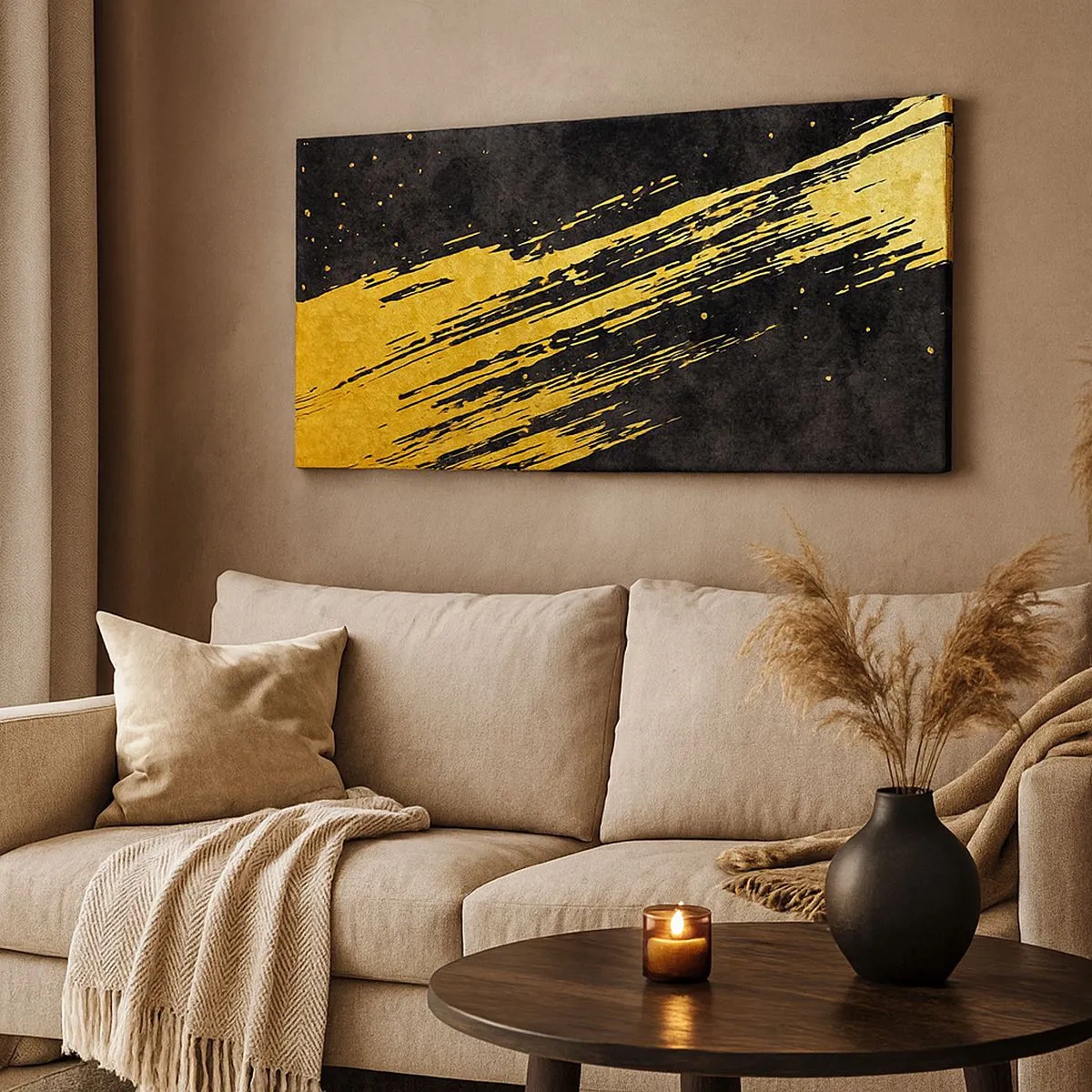 Schilderen op canvas - Spring in hyperruimte - 100x40 cm