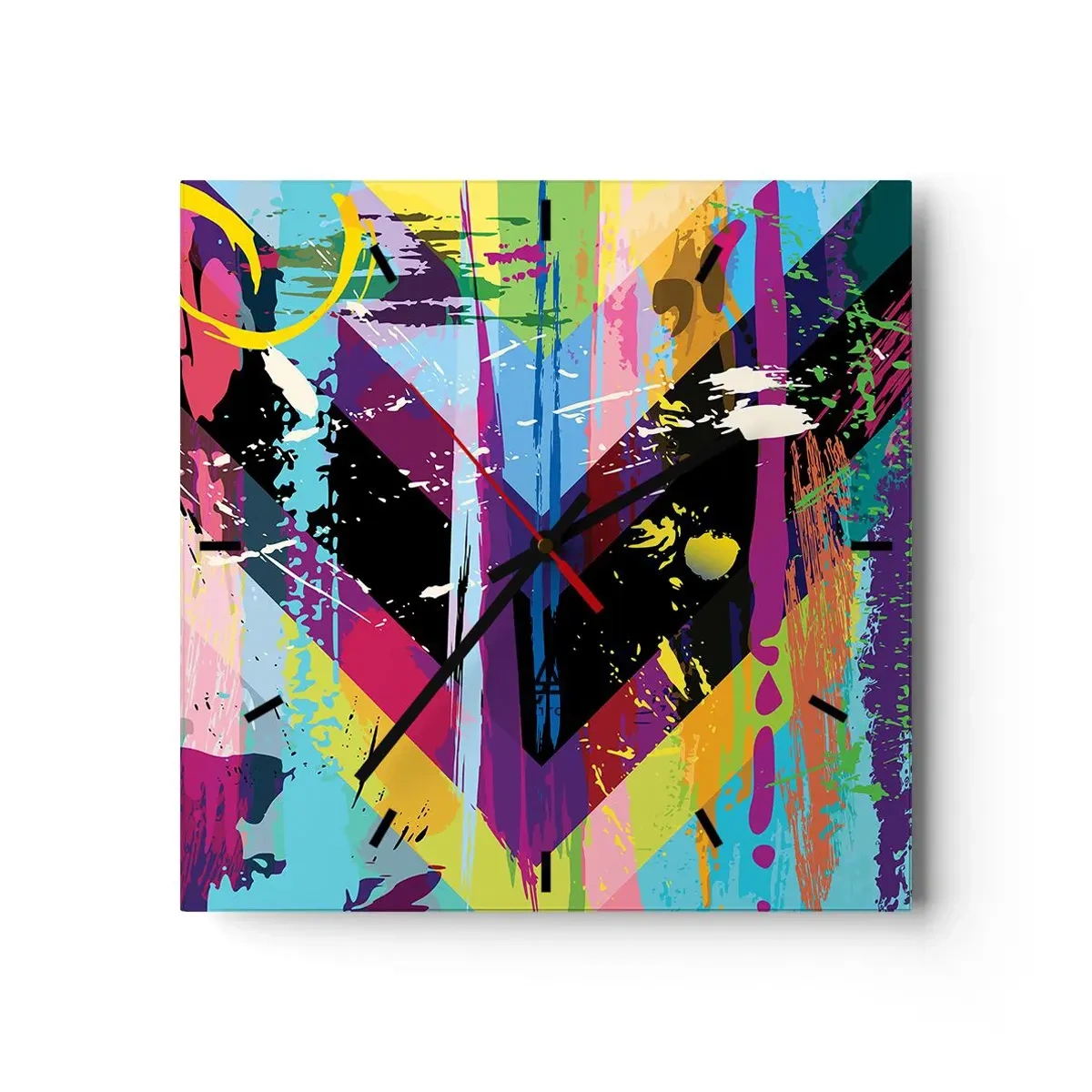 Wandklok - Klok - Van boven naar beneden - 30x30 cm